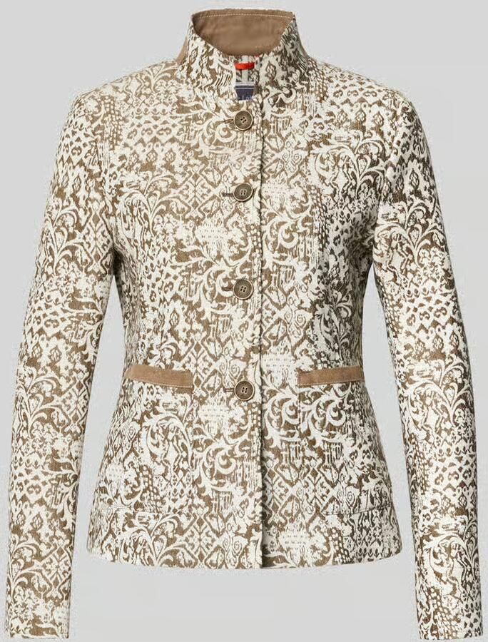 White Label slim fit blazer in all-over look met opstaande kraag - Foto 2