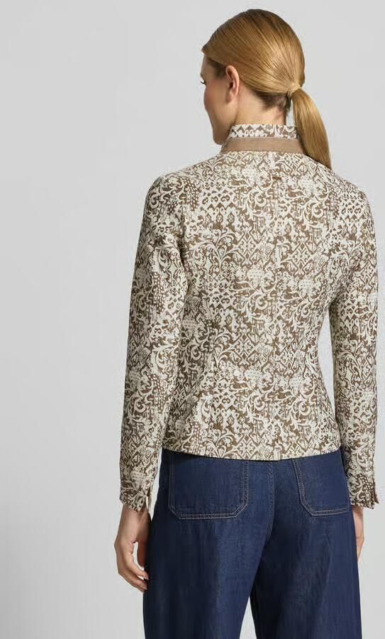 White Label slim fit blazer in all-over look met opstaande kraag - Foto 3