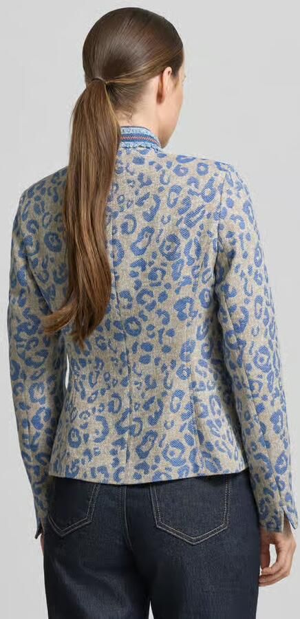 White Label slim fit blazer met allover animal-stitching - Foto 3