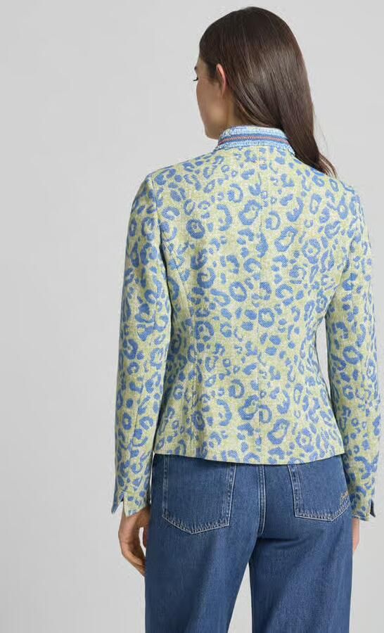 White Label slim fit blazer met allover animal-stitching - Foto 2