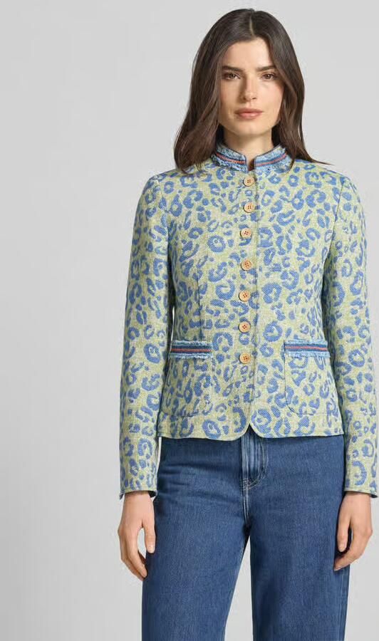 White Label slim fit blazer met allover animal-stitching - Foto 3