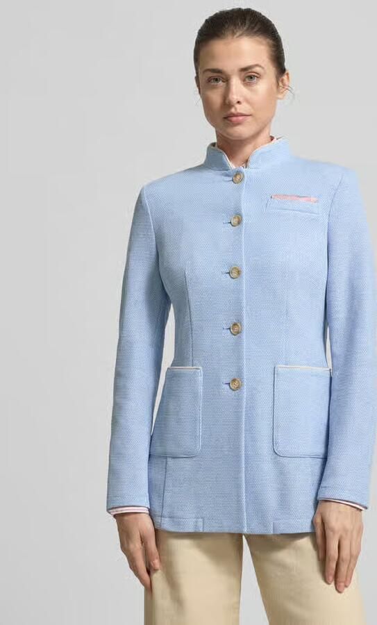 White Label slim fit blazer met opstaande kraag en opgestikte zakken - Foto 2