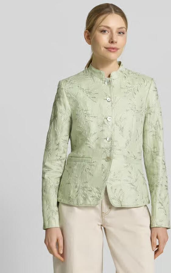 White Label slim fit blazer met stitchings en opstaande kraag - Foto 4