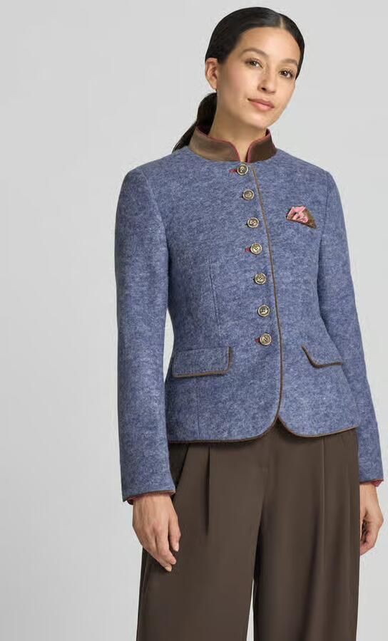 White Label Slim fit blazer van lanafleece-mix - Foto 3