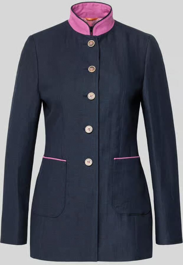 White Label slim fit blazer van linnen-katoenmix
