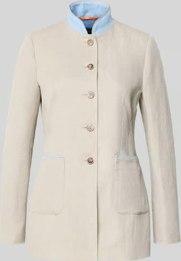 White Label slim fit blazer van linnen-katoenmix