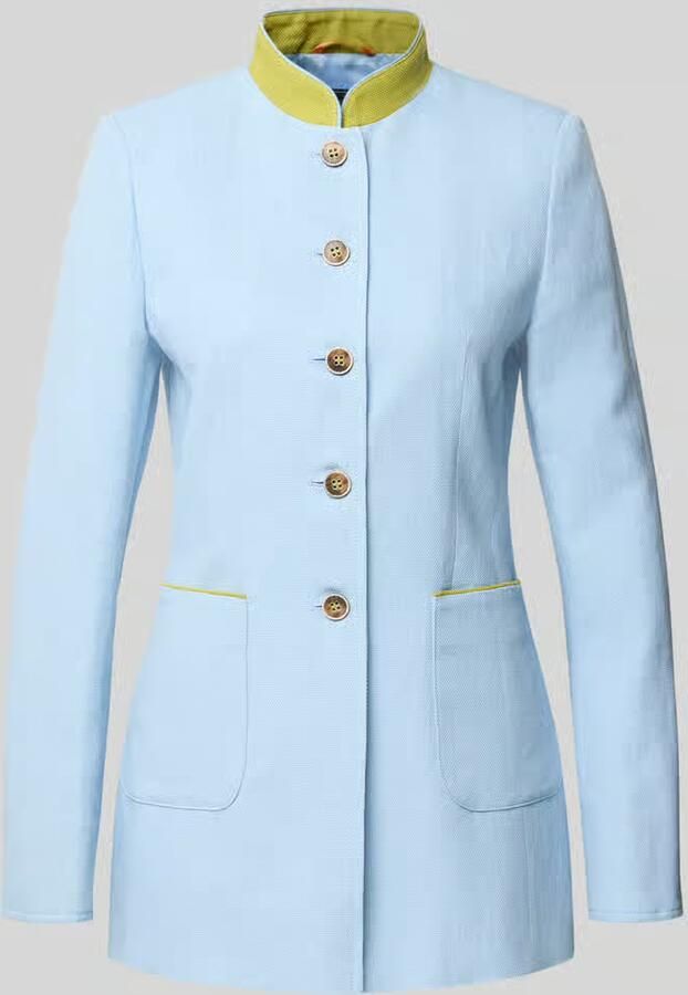 White Label slim fit blazer van linnen-katoenmix