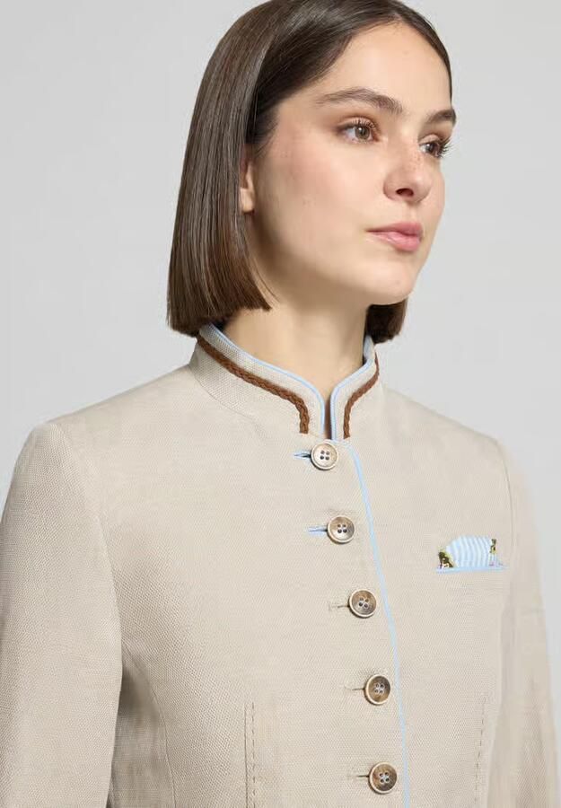 White Label slim fit blazer van linnen-katoenmix - Foto 3