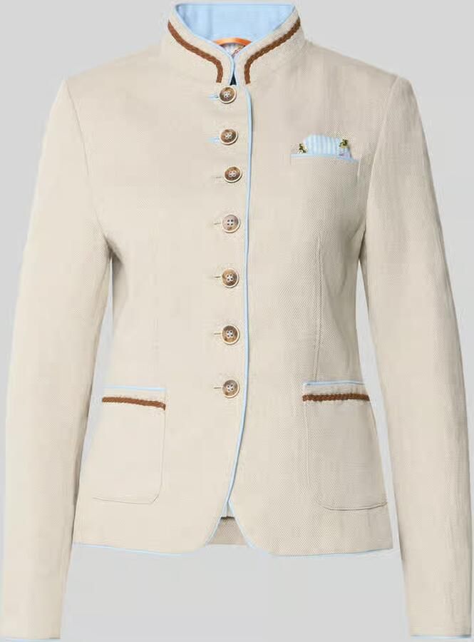 White Label slim fit blazer van linnen-katoenmix - Foto 2