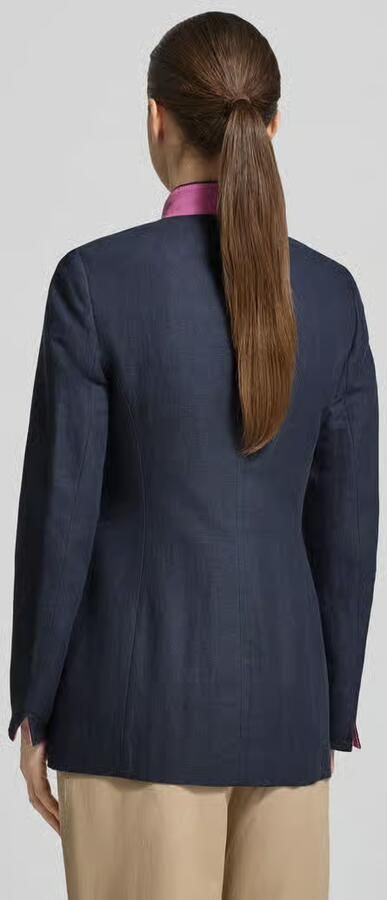 White Label slim fit blazer van linnen-katoenmix - Foto 3
