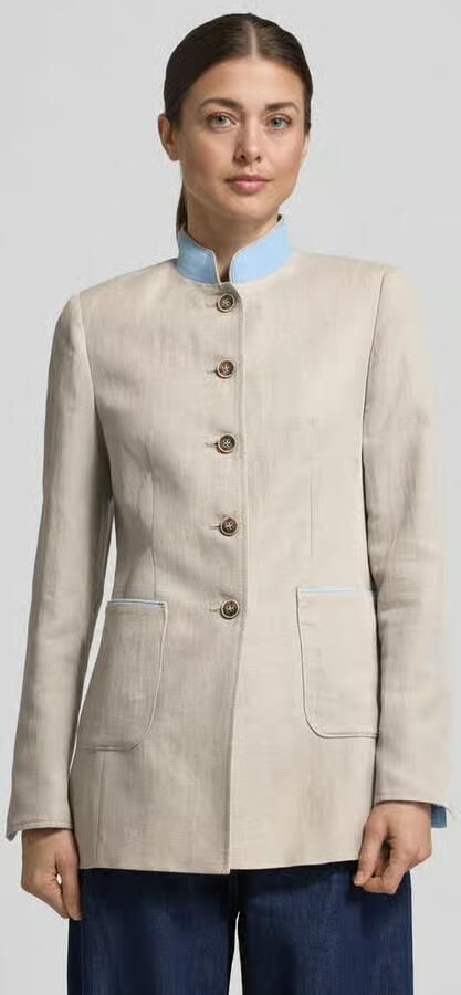White Label slim fit blazer van linnen-katoenmix - Foto 2
