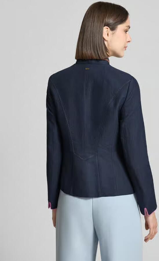 White Label slim fit blazer van linnen-katoenmix - Foto 3