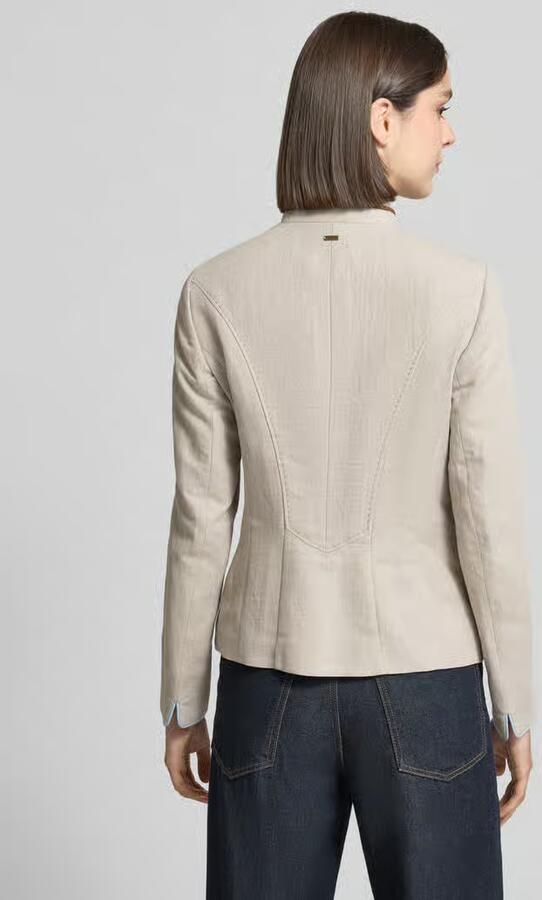 White Label slim fit blazer van linnen-katoenmix