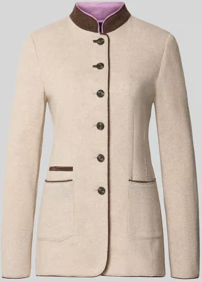 White Label Slim fit blazer van mix van lanawol met opstaande kraag