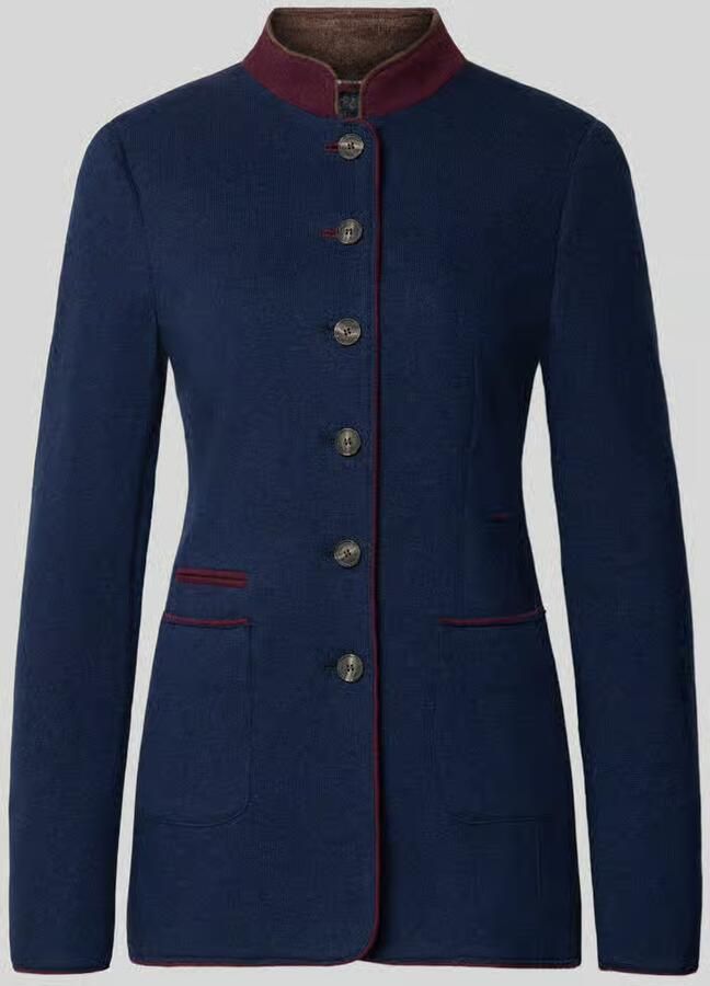 White Label Slim fit blazer van mix van lanawol met opstaande kraag