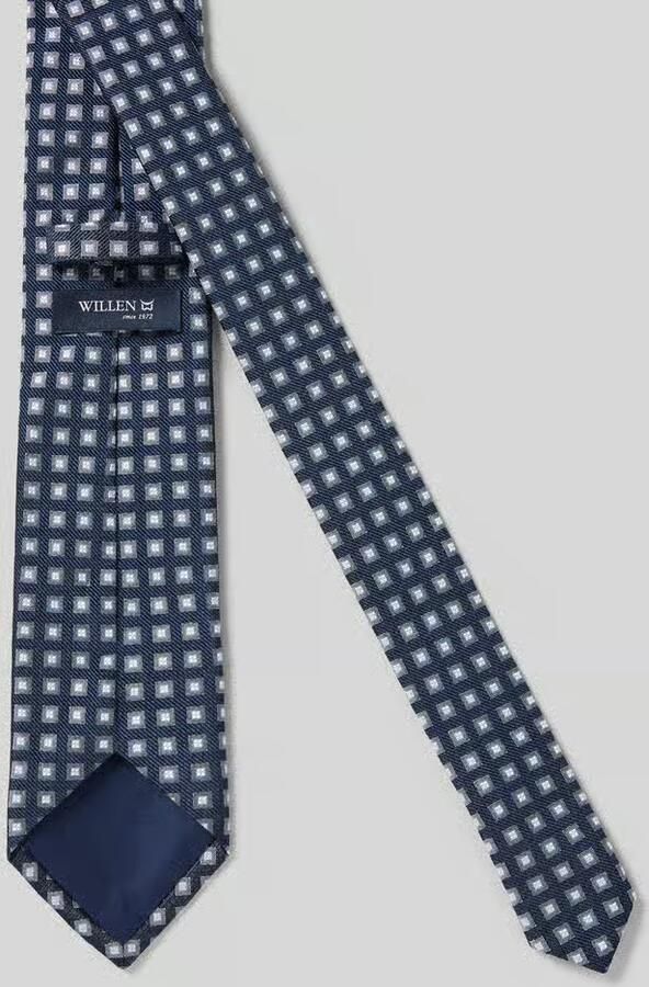 Willen Stropdas van pure zijde met labeldetail
