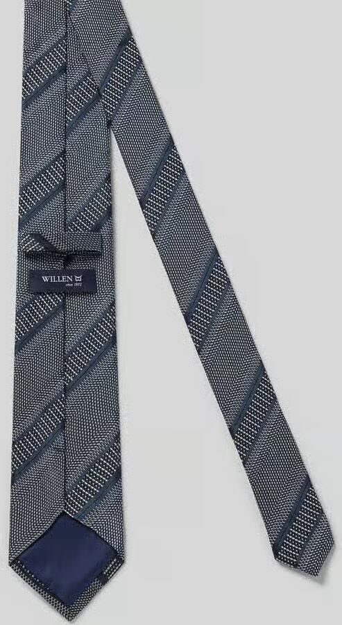 Willen Stropdas van zijde in all-over look (7 5 cm)