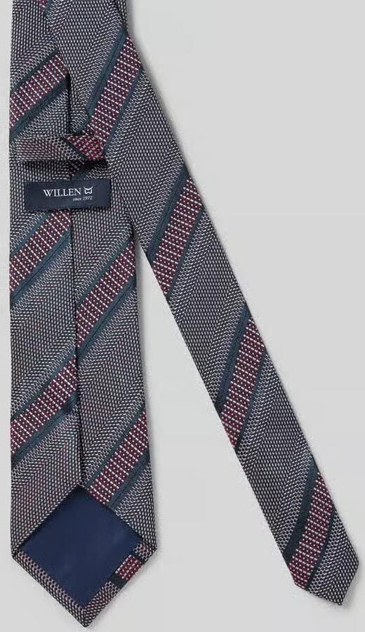Willen Stropdas van zijde in all-over look (7 5 cm)