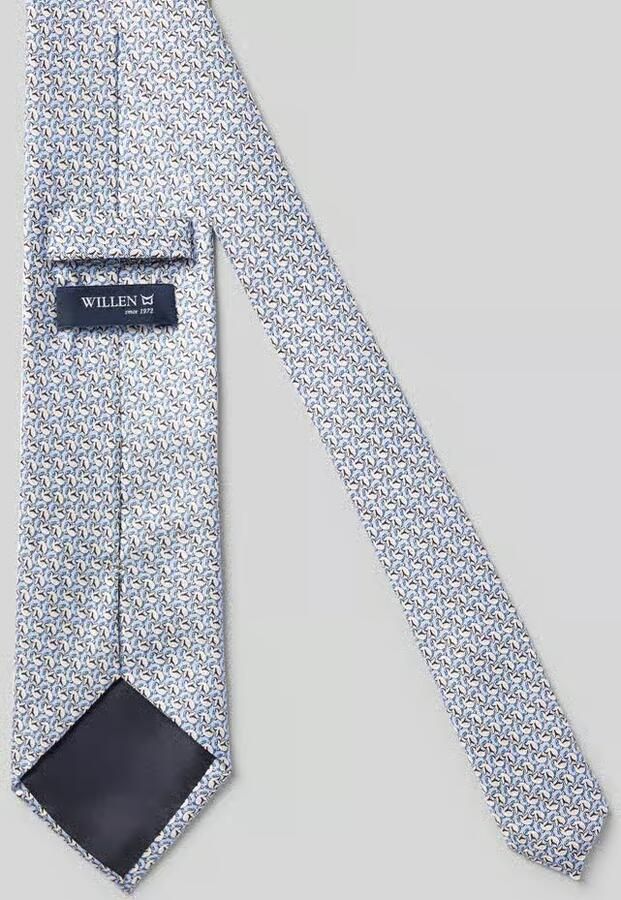 Willen Stropdas van zuivere zijde met all-over motiefprint