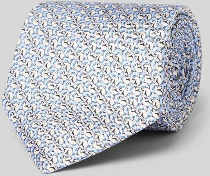 Willen Stropdas van zuivere zijde met all-over motiefprint - Foto 2