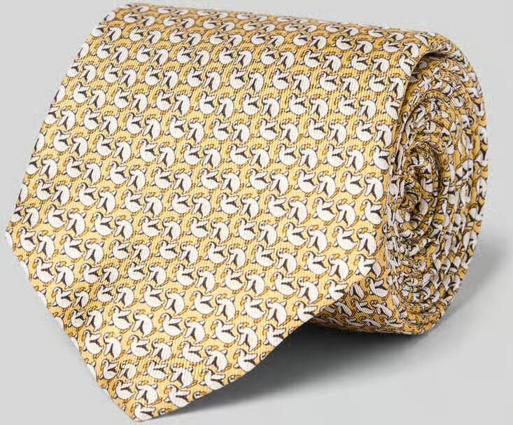 Willen Stropdas van zuivere zijde met all-over motiefprint - Foto 2