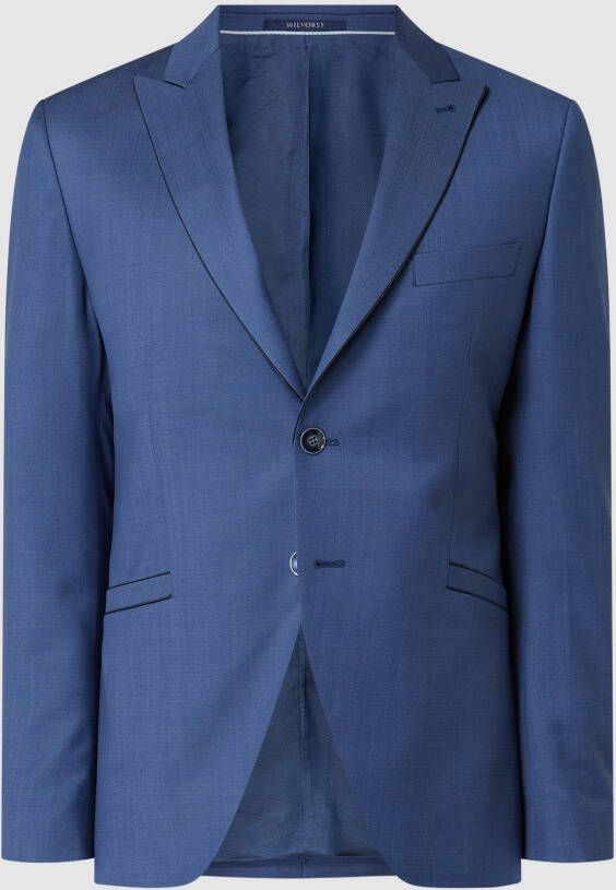 Wilvorst Slim fit colbert van wol met 2 knopen