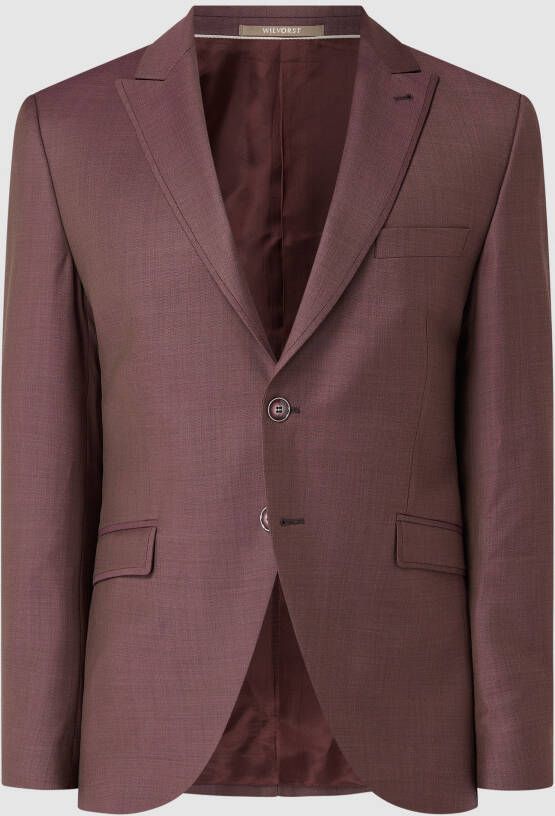 Wilvorst Slim fit colbert van wol met 2 knopen