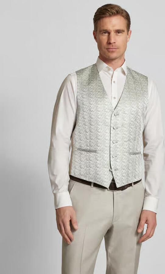 WILVORST Gilet met all-over motief - Foto 3