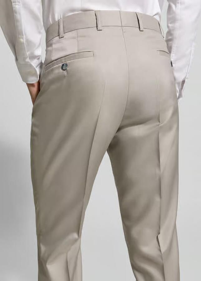 WILVORST Pantalon van wolmix met persplooien