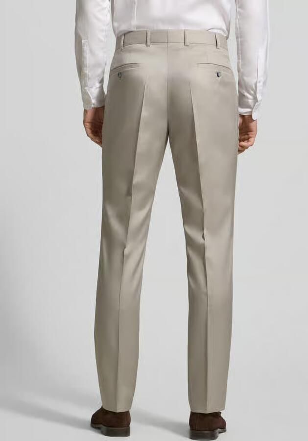 WILVORST Pantalon van wolmix met persplooien