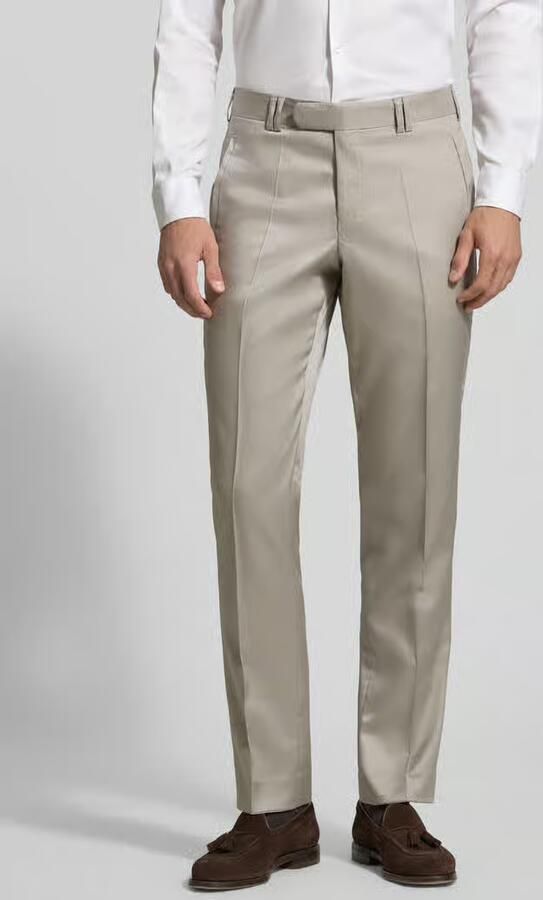 WILVORST Pantalon van wolmix met persplooien - Foto 3