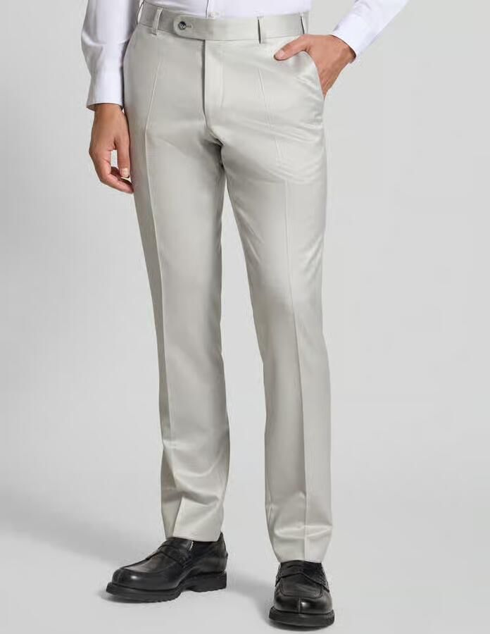 Wilvorst Regular fit pantalon met persplooien - Foto 3