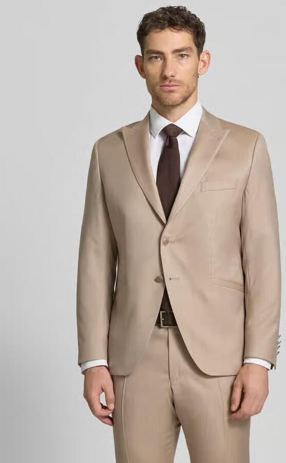 WILVORST slim fit 2-knoops colbert van scheerwol - Foto 4