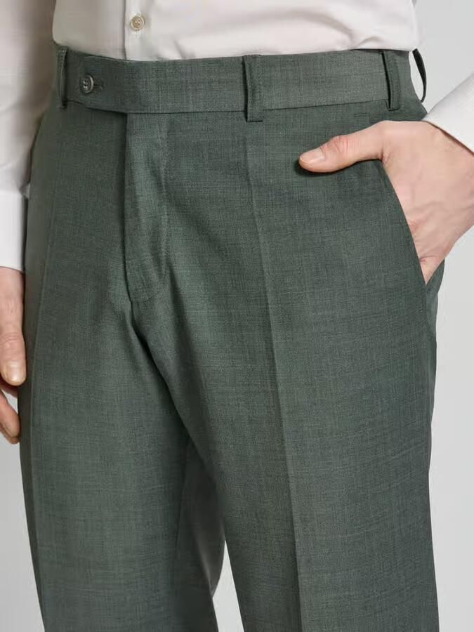 WILVORST Slim fit pantalon met persplooien