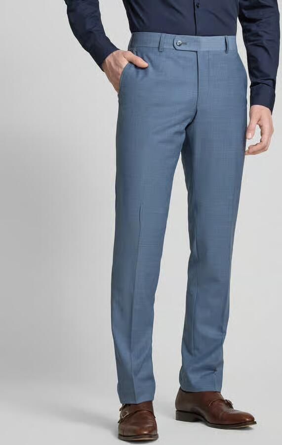 Wilvorst Slim fit pantalon met persplooien - Foto 2
