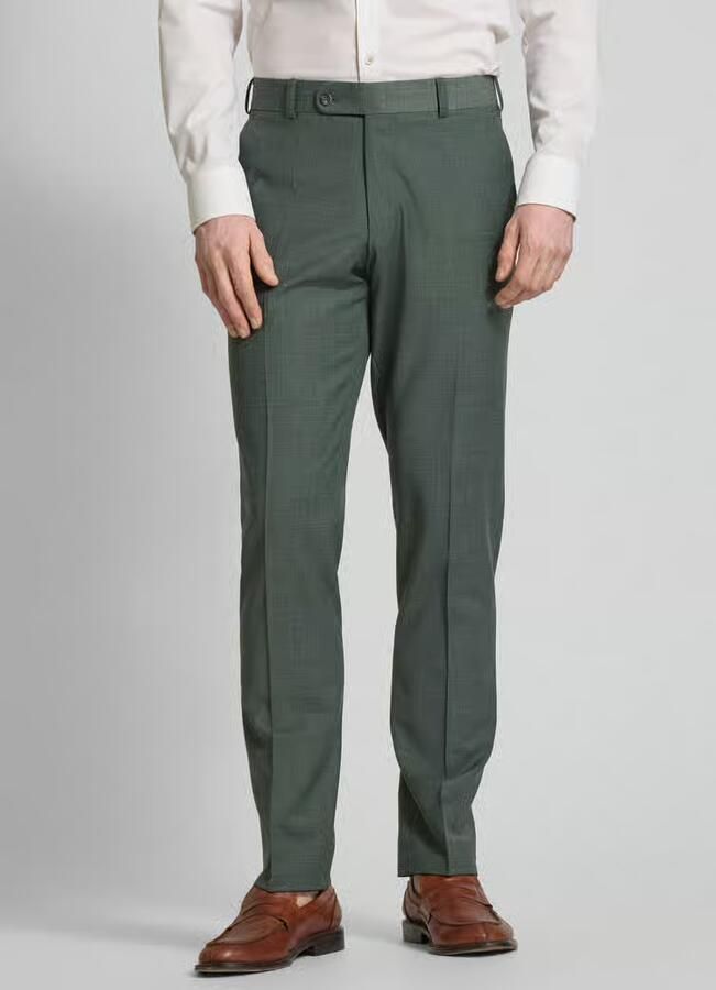 Wilvorst Slim fit pantalon met persplooien - Foto 2