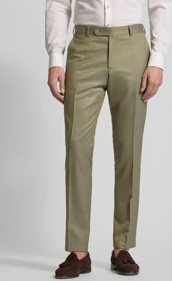 Wilvorst Slim fit pantalon met persplooien - Foto 2