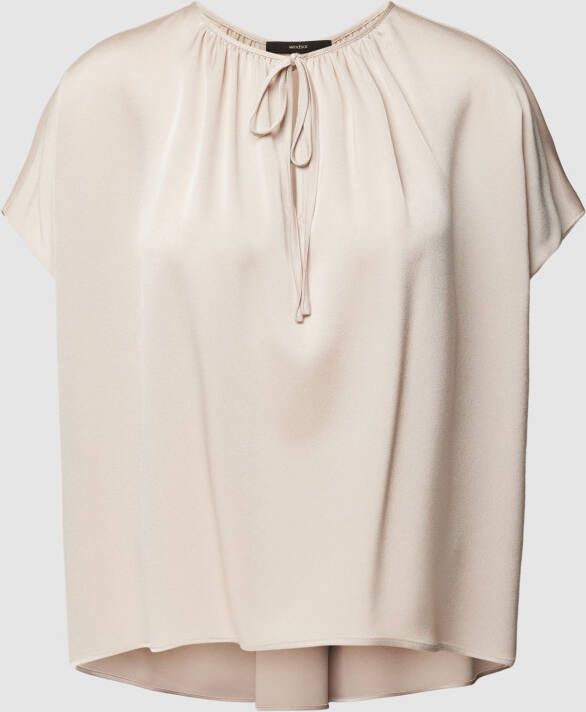 Windsor Satin-Crêpe Blouse Shirt Beige Heren