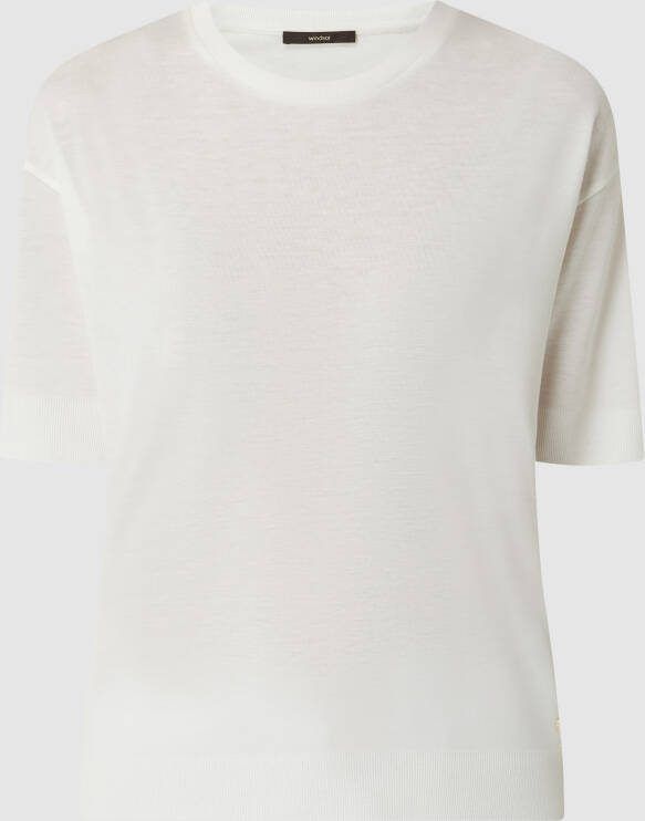 Windsor. T-shirt van lyocell-katoenmix met ronde hals
