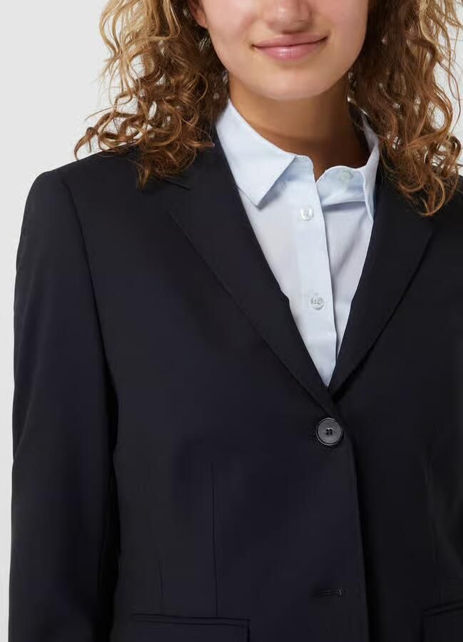 Windsor Getailleerde Wollen Blazer Black Dames - Foto 2