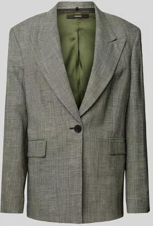 Windsor Blazer van een mix van viscose en linnen
