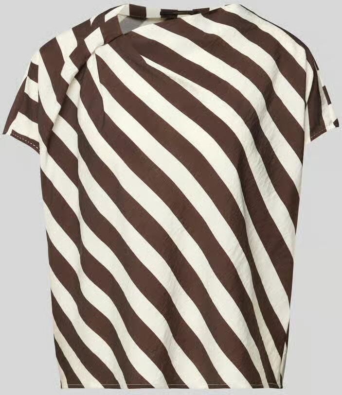 Windsor. Blouseshirt van viscosemix met asymmetrische hals