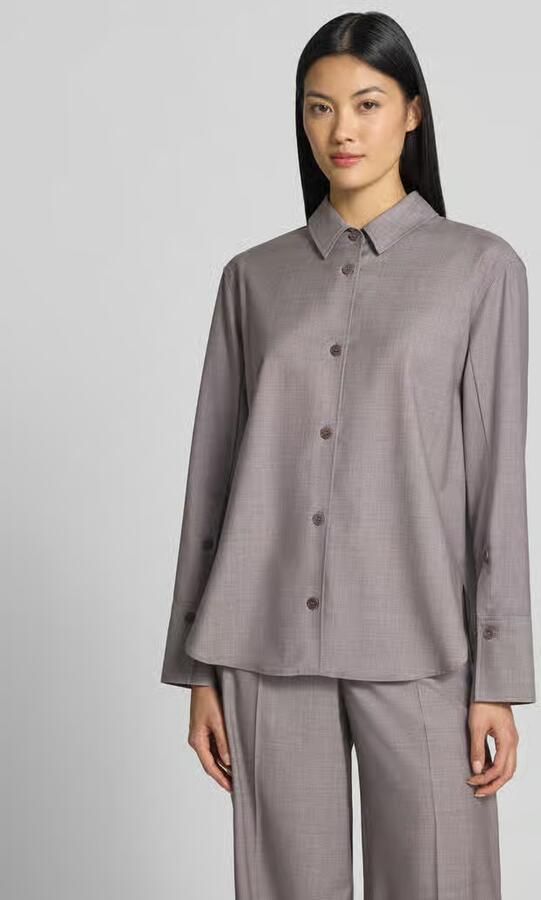 Windsor. Regular fit overhemdblouse van zuivere scheerwol - Foto 2