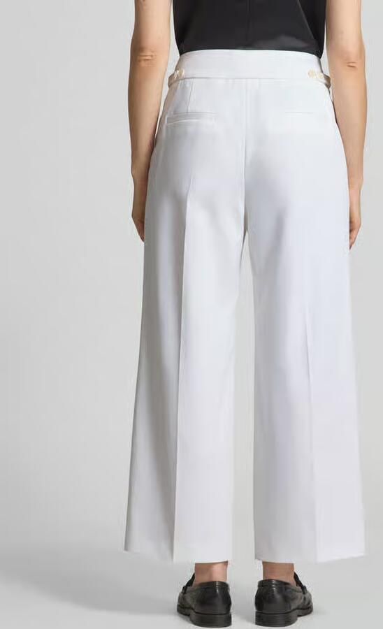 Windsor. Regular fit stoffen broek met bandplooien en persplooien