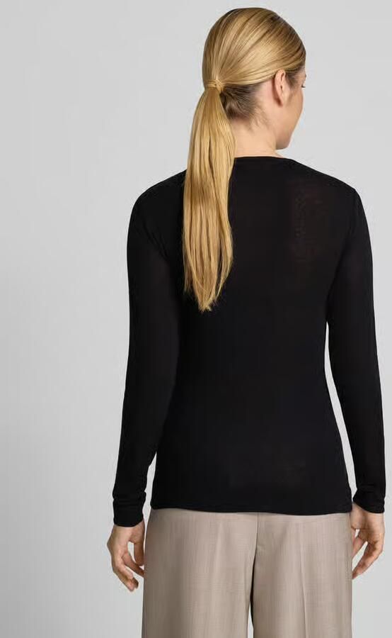Windsor. Shirt met lange mouwen van lyocellmix in wikkellook - Foto 3