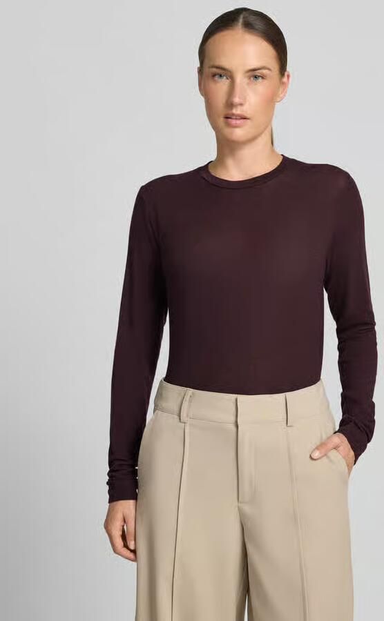 Windsor. Shirt met lange mouwen van lyocellmix met ronde hals - Foto 3