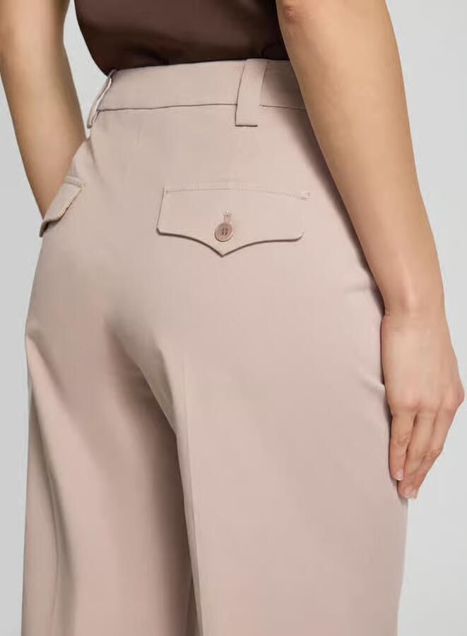 Windsor. slim fit broek met persplooien