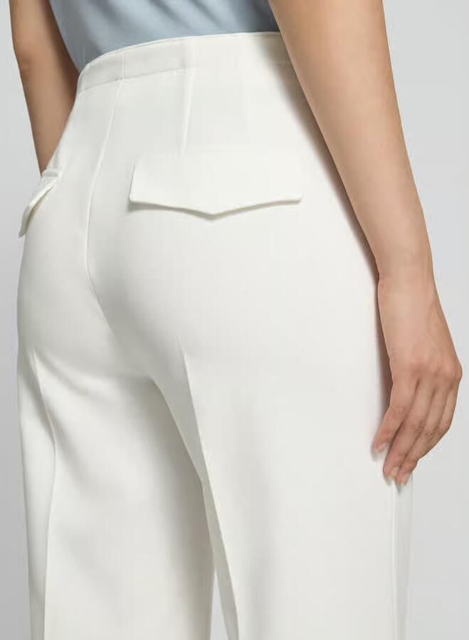 Windsor Slim fit stoffen broek met persplooien