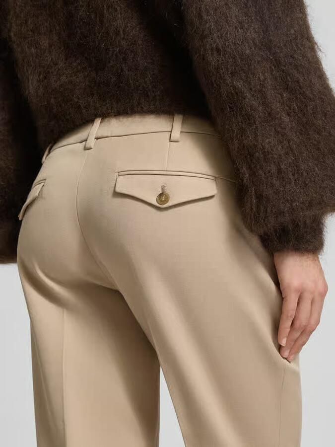 Windsor Straight fit stoffen broek met persplooien