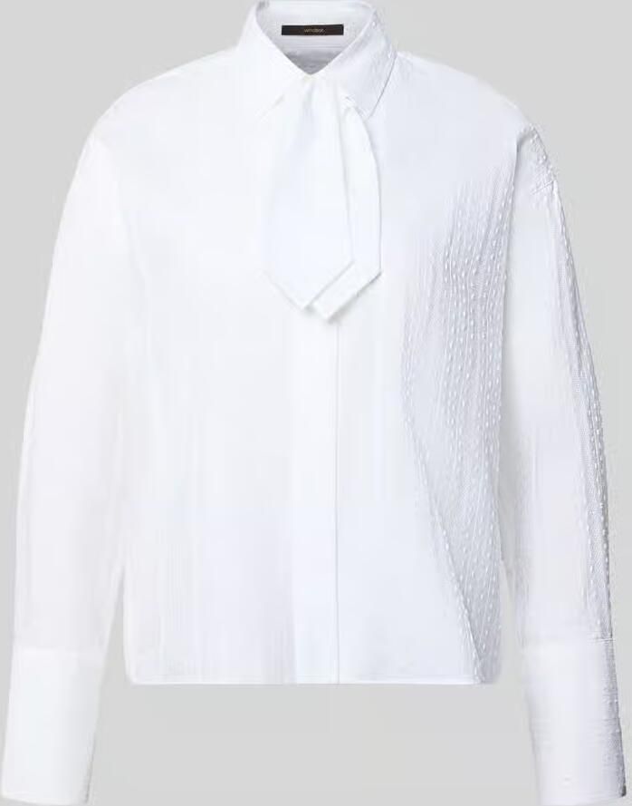 Windsor. Strikblouse in all-over look met overhemdkraag